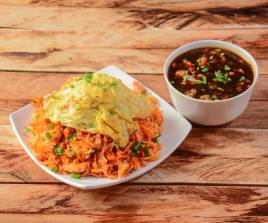 SCHEZWAN FRIED RICE WITH MANCHURIAN